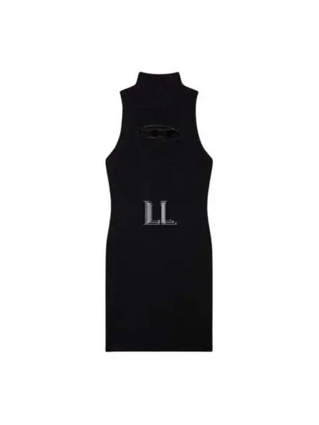 M-Onerva Logo Sleeveless Mini Dress Black - DIESEL - BALAAN 2