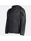 Garment Dyed Micro Yarn Hooded Jacket Black - STONE ISLAND - BALAAN 3