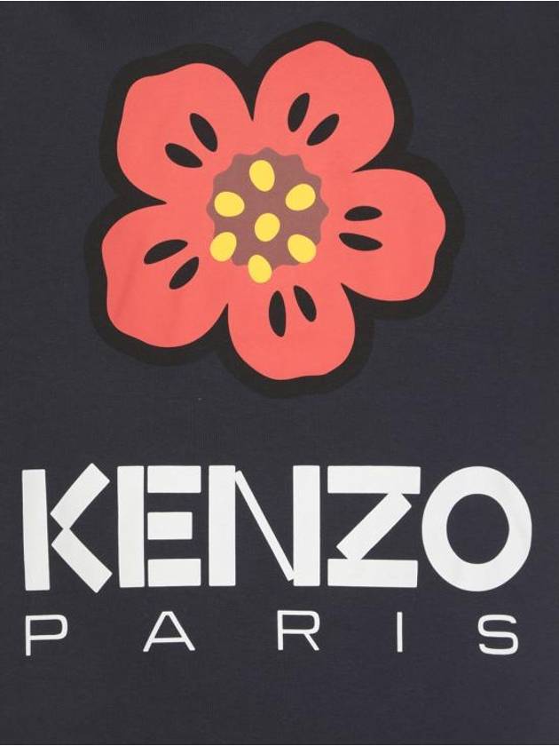 Men's Boke Flower Print Sweatshirt Blue - KENZO - BALAAN 5