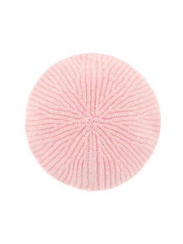 Logo Rib Edge Wool Beret Lilac - GANNI - BALAAN 2