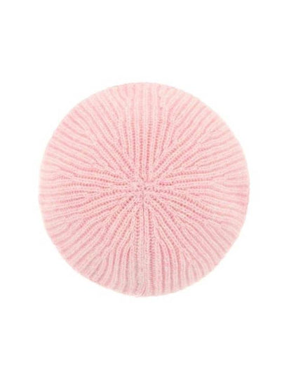 Logo Rib Edge Wool Beret Lilac - GANNI - BALAAN 2