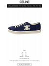 Jane Triomphe Patch Canvas Calfskin Low Top Sneakers Navy - CELINE - BALAAN 3