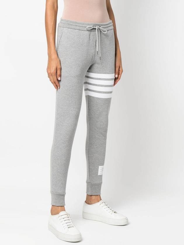 Women's Engineer 4 Bar Cotton Loopback Knit Track Pants Grey - THOM BROWNE - BALAAN 5