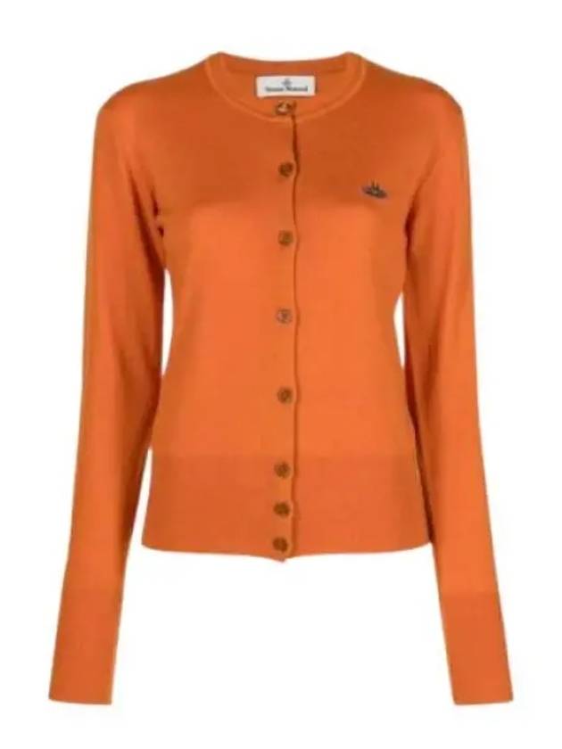 Bea Logo Wool Cardigan Orange - VIVIENNE WESTWOOD - BALAAN 2