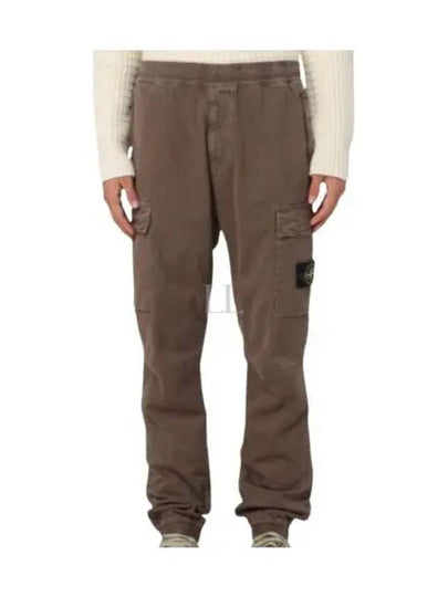 Stretch Cotton Cargo Straight Pants Brown - STONE ISLAND - BALAAN 2