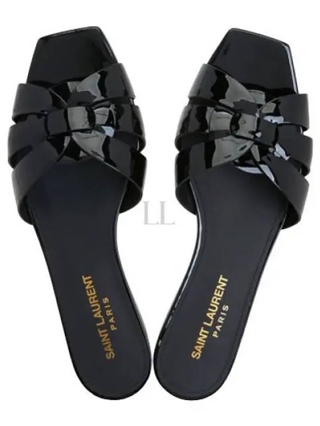 Tribute Patent Leather Mules Black - SAINT LAURENT - BALAAN 2