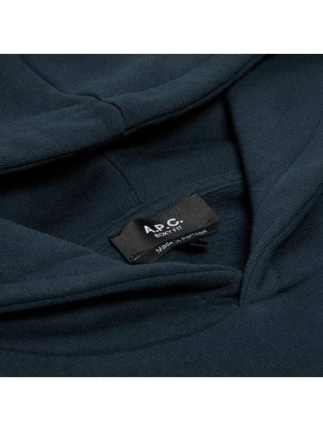 Boxy Micro Logo Hoodie Navy - A.P.C. - BALAAN 5