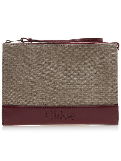 Sense Zipper Clutch Bag Beige Red - CHLOE - BALAAN 2