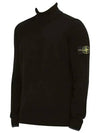 Wappen Patch Wool Turtleneck Black - STONE ISLAND - BALAAN 4