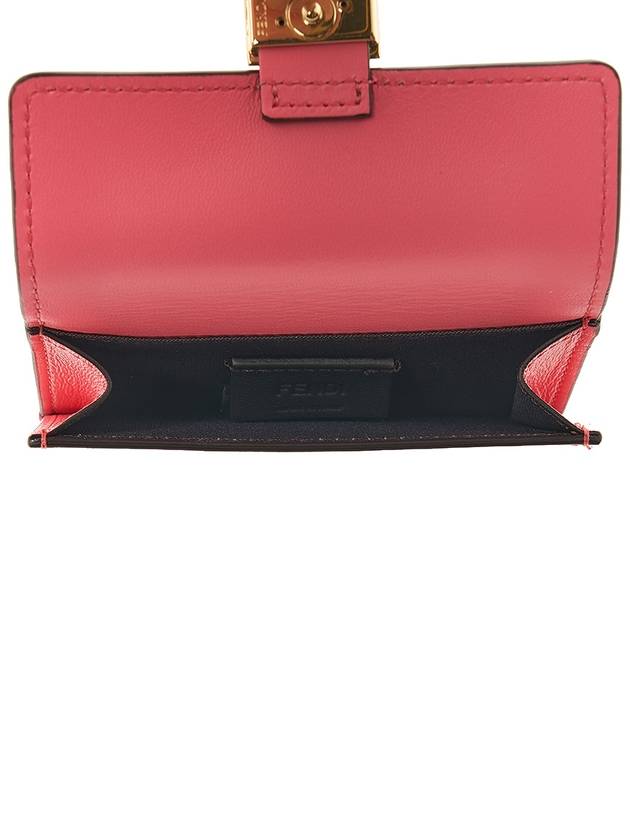 FF Baguette Flap Card Wallet Rosa - FENDI - BALAAN 11