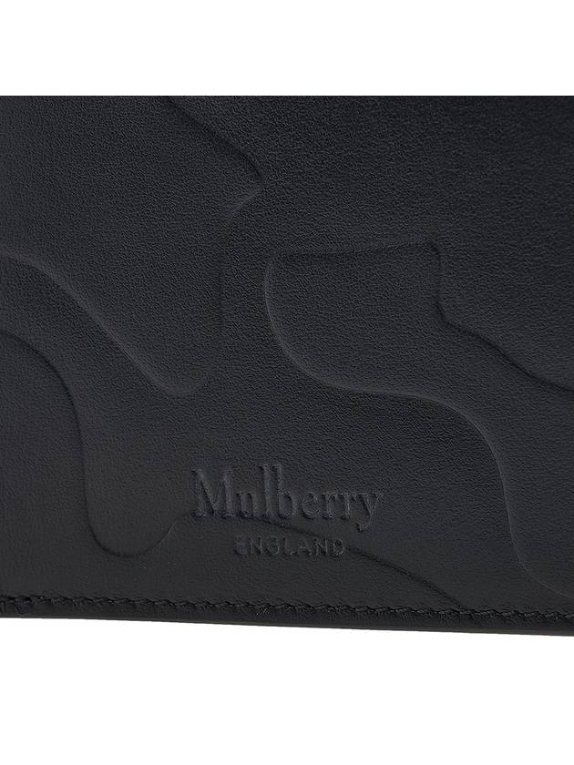 Camo Embossed Leather 8 Card Wallet Black - MULBERRY - BALAAN 7