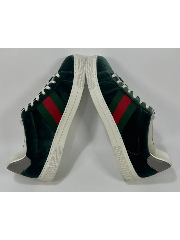 Web green velvet Ace sneakers 270 - GUCCI - BALAAN 4