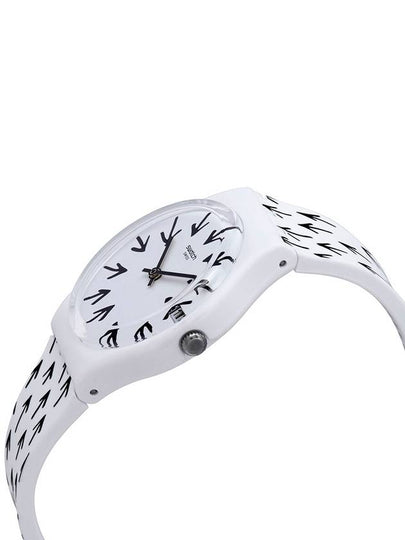 Swatch Frechia White Dial White Silicone Ladies Watch GW409 - SWATCH - BALAAN 2