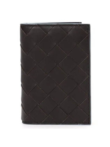 Intrecciato Flap Calfskin Card Holder Fondant - BOTTEGA VENETA - BALAAN 1