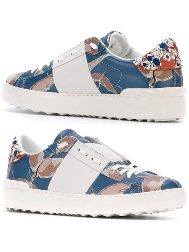 Hidden Strap Pattern Low-Top Sneakers Blue - VALENTINO - BALAAN 2