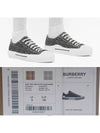 Men's Monogram Cotton Low Top Sneakers Black - BURBERRY - BALAAN 6