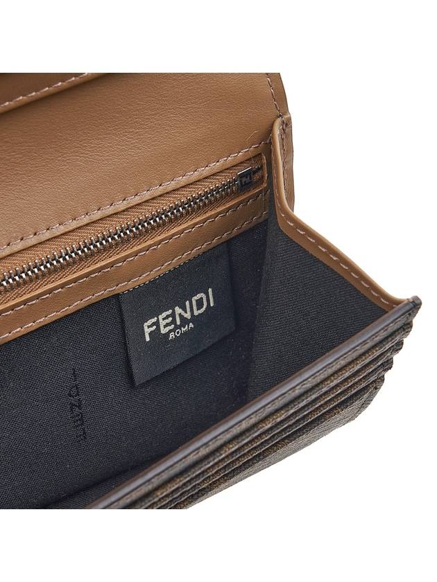 Continental FF Motif Fabric Long Wallet Brown - FENDI - BALAAN 10