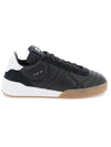 Club 02 Leather Low Top Sneakers Black - COURREGES - BALAAN 1