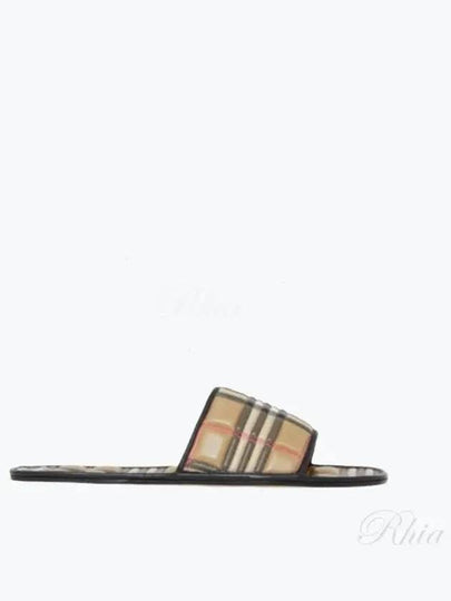 Check Quilted Slippers Beige - BURBERRY - BALAAN 2