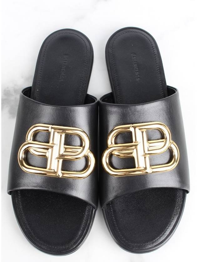 Gold logo mule slippers 36 - BALENCIAGA - BALAAN 9