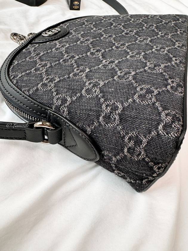 Small Denim GG Ophidia Shoulder Bag Black Grey - GUCCI - BALAAN 7