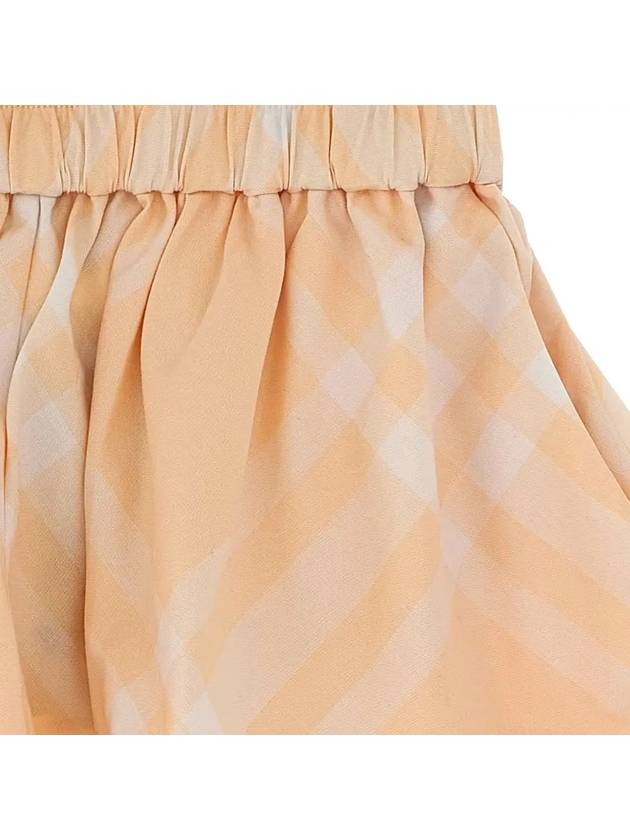 Kids Check Cotton Shorts Pastel Peach - BURBERRY - BALAAN 5