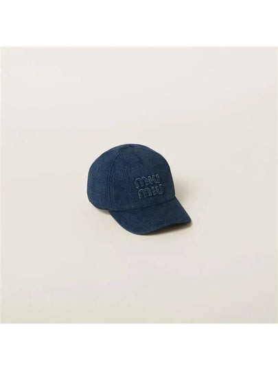 Logo Denim Ball Cap Navy - MIU MIU - BALAAN 2