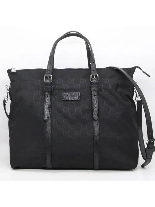 Micro GG Guccissima Nylon Tote Bag Black - GUCCI - BALAAN 2