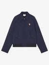 Harrington Zip-Up Jacket Navy - MAISON KITSUNE - BALAAN 3