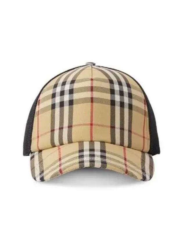 Check Mesh Ball Cap Beige - BURBERRY - BALAAN 2