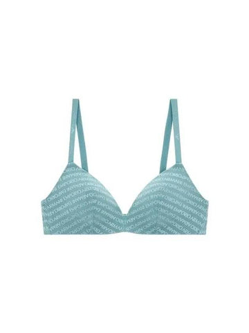 UNDERWEAR Women's Logo Pattern Mesh Triangle Bra Mint 271897 - EMPORIO ARMANI - BALAAN 1