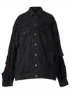 Unity Sports Icon Patchwork Denim Jacket Black - BALENCIAGA - BALAAN 2