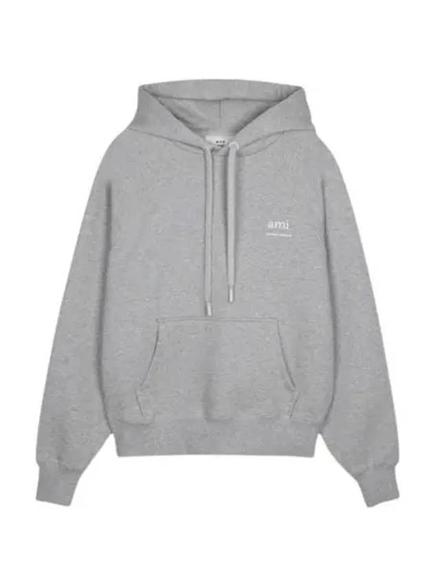 Alexandre Mattiussi Logo Print Hoodie Grey - AMI - BALAAN 2