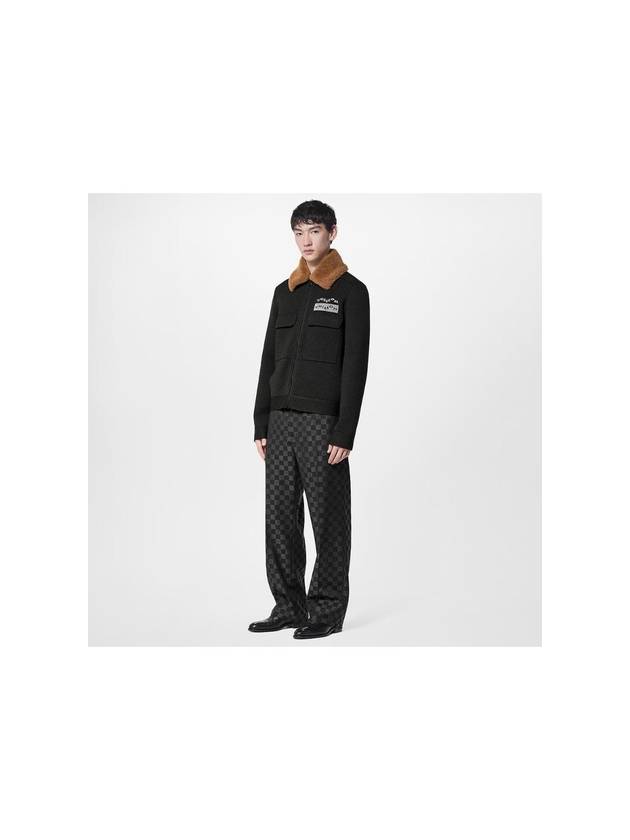 knit blouson with shearling collar - LOUIS VUITTON - BALAAN 1