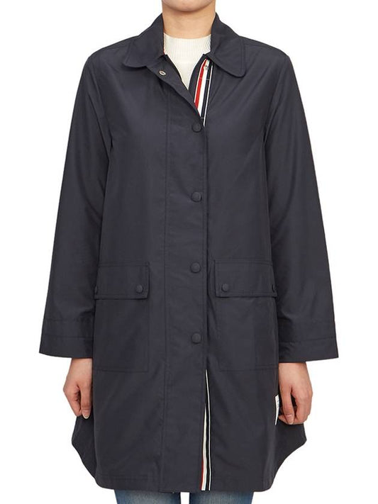 Military Ripstop Round Collar Over Pea Coat Navy - THOM BROWNE - BALAAN 2