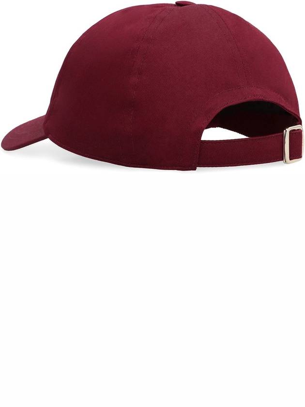 Embroidered Cotton Base Ball Cap Red - GUCCI - BALAAN 3