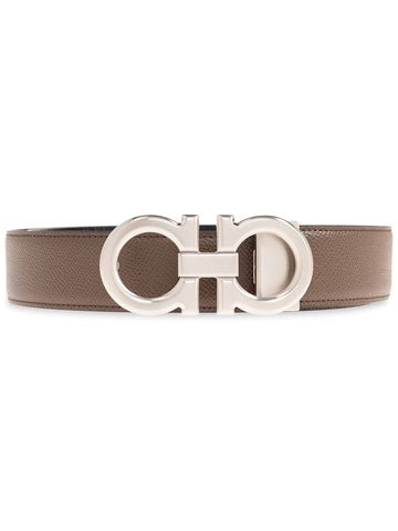 FERRAGAMO Reversible Belt With Logo, Men's, Brown - SALVATORE FERRAGAMO - BALAAN 1