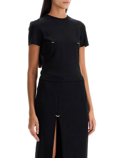 cropped t-shirt with piercing - MUGLER - BALAAN 2