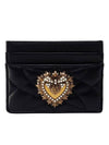 Women's Devotion Card Wallet Black - DOLCE&GABBANA - BALAAN 1