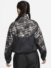 Icon Crush Swoosh Print Zip-Up Jacket Black Charcoal - NIKE - BALAAN 3