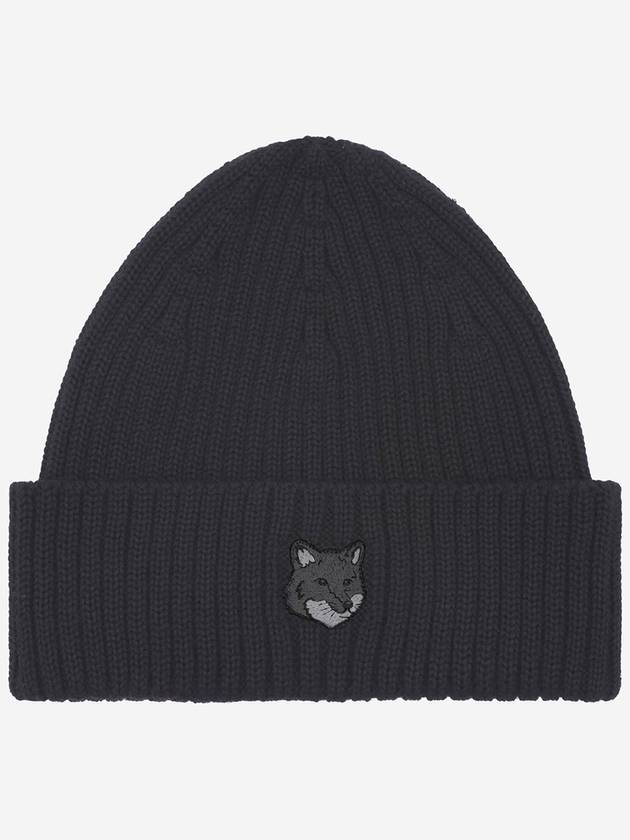 Wool Fox Head Beanie Black - MAISON KITSUNE - BALAAN 2