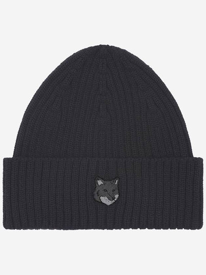 Wool Fox Head Beanie Black - MAISON KITSUNE - BALAAN 2