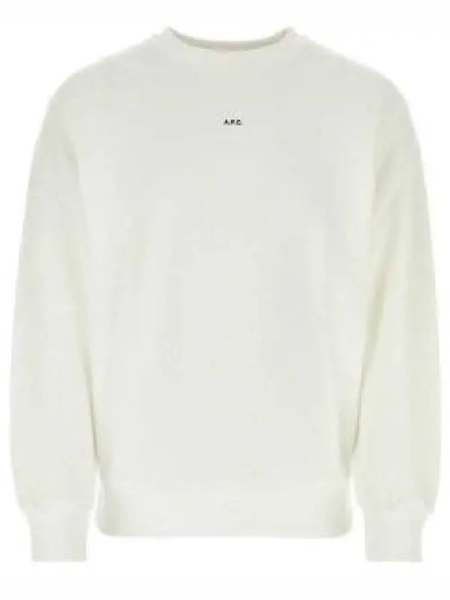 Boxy Micro Logo Sweatshirt White - A.P.C. - BALAAN 2