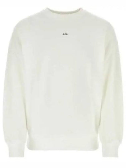 Boxy Micro Logo Sweatshirt White - A.P.C. - BALAAN 2