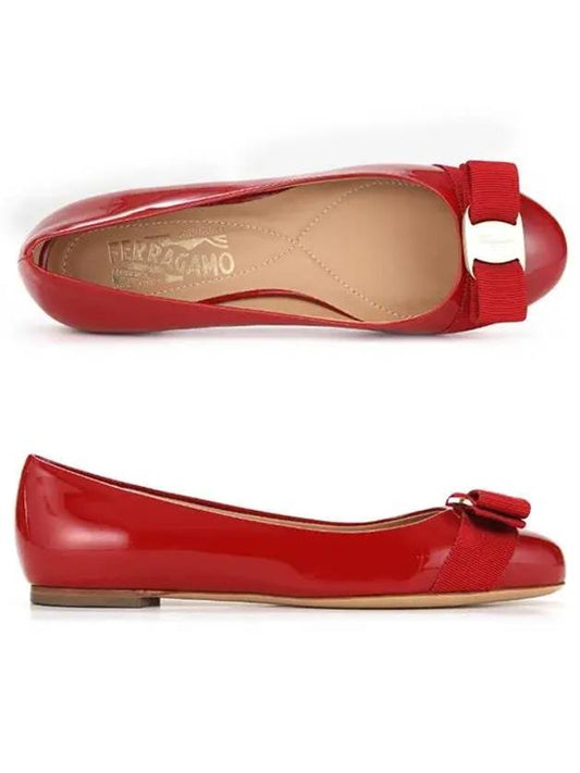 Varina Bellet Flats Red - SALVATORE FERRAGAMO - BALAAN 2