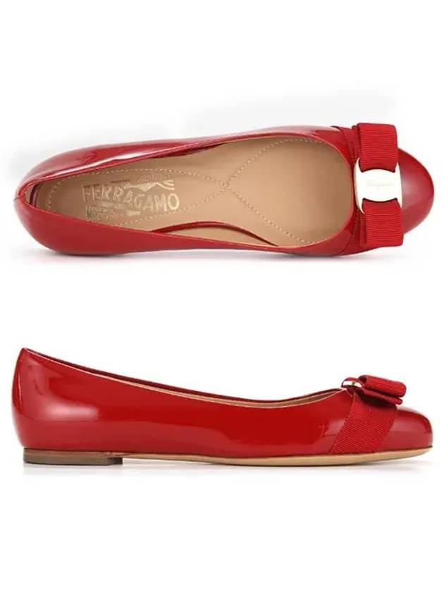 Women’s Varina Bellet Flats Red - SALVATORE FERRAGAMO - BALAAN 2