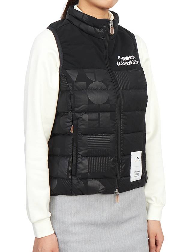 Women's Logo Down Vest Black - HORN GARMENT - BALAAN 5