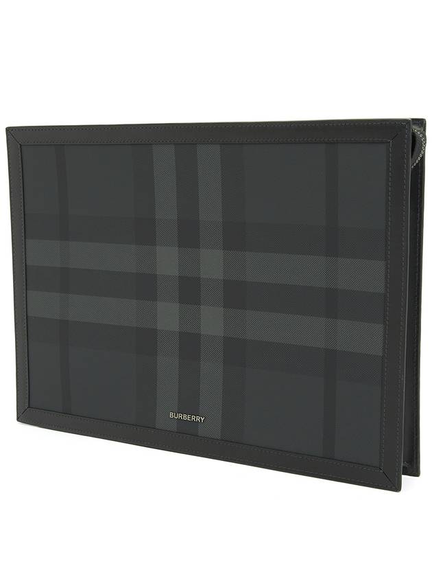 Check Pattern Clutch Bag Black - BURBERRY - BALAAN 3