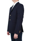 Plain Weave Suiting 4 Bar Classic Sport Jacket Dark Blue - THOM BROWNE - BALAAN 5