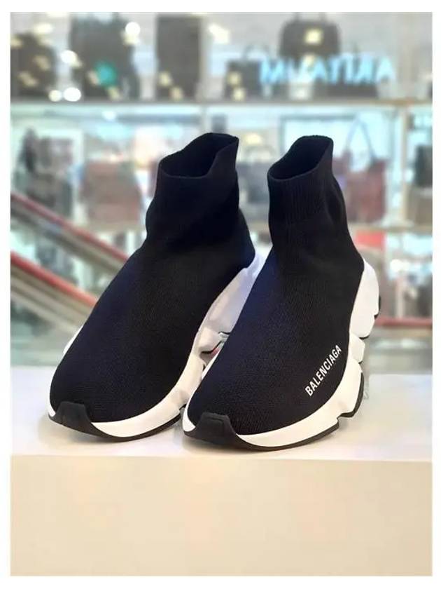 Speed Trainer  High Top Sneakers Black White - BALENCIAGA - BALAAN 5